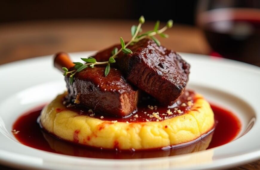 comforting short ribs polenta