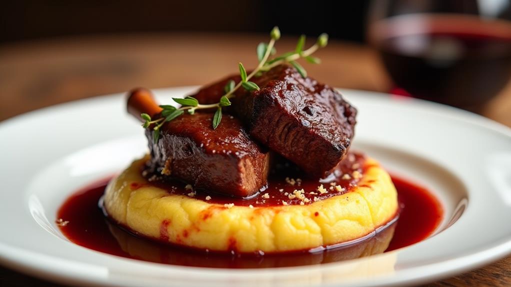 comforting short ribs polenta