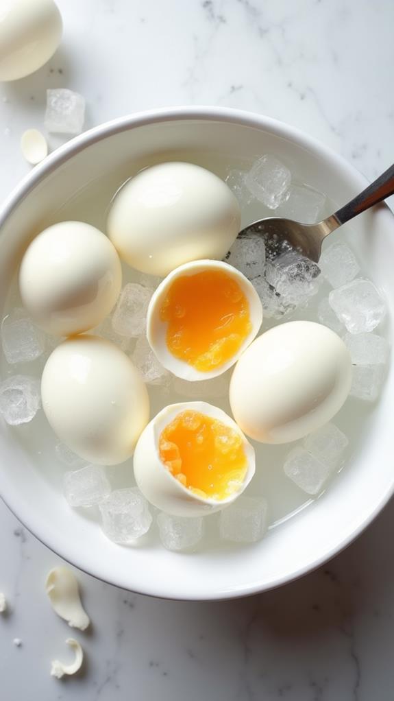 cool and peel eggs