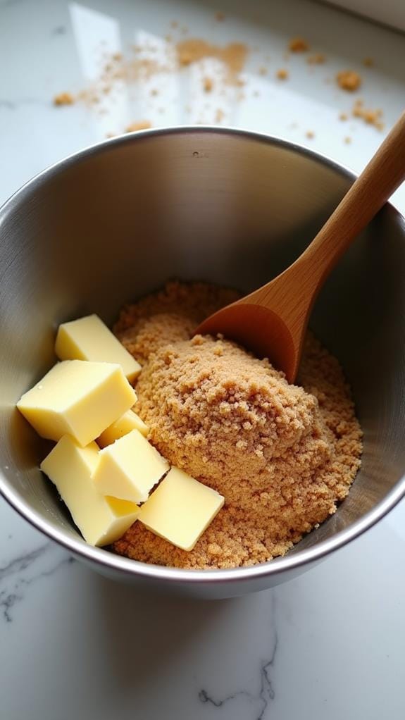 cream butter and sugar