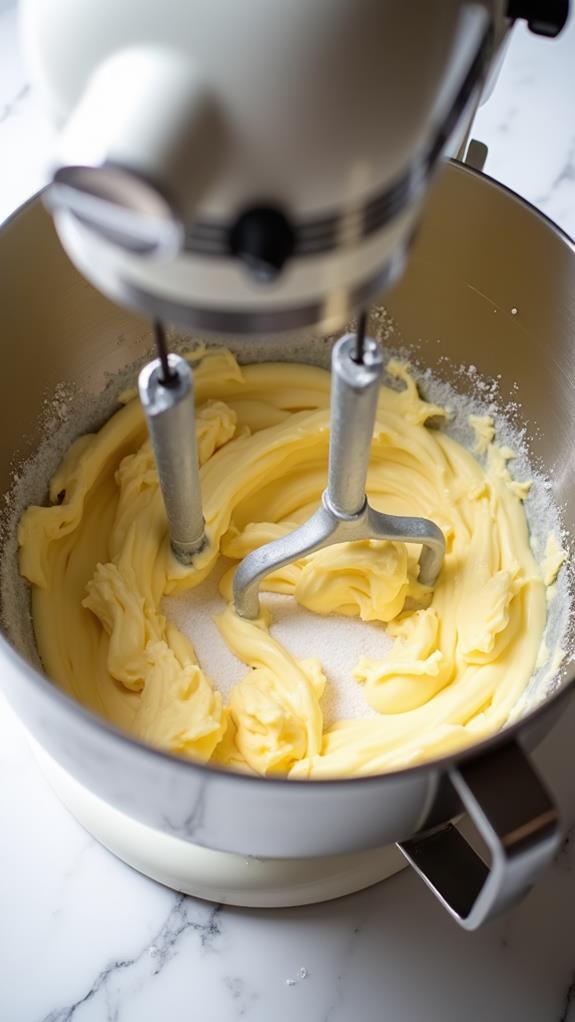 creaming butter and sugar