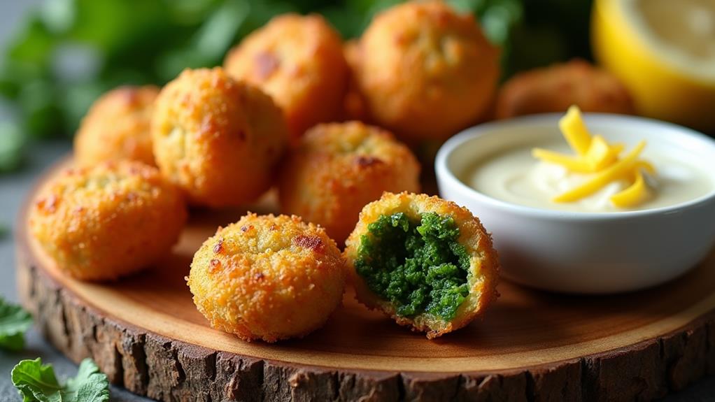 crispy kale hush puppies