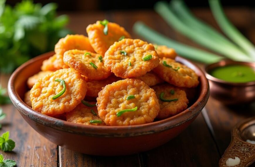 crispy onion bhajis chutney