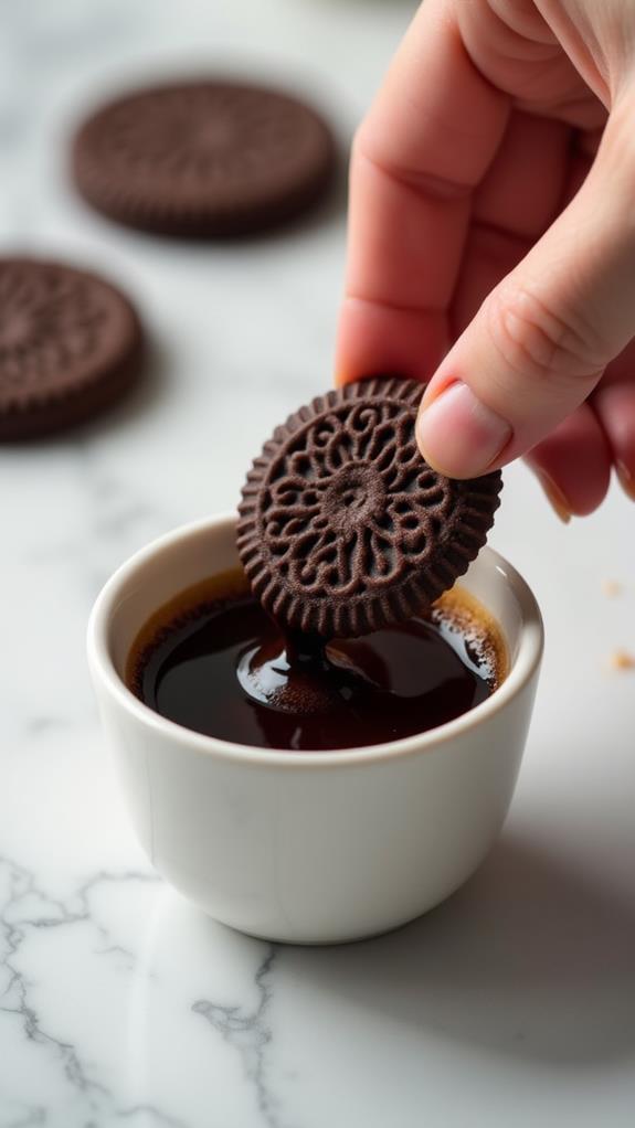 dip cookies in espresso