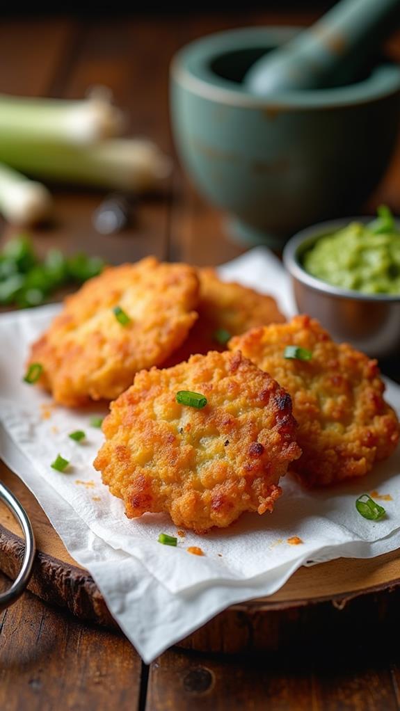 drain and serve bhajis