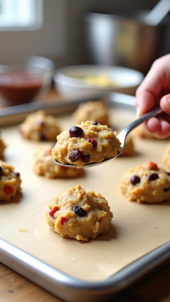 drop dough onto sheets