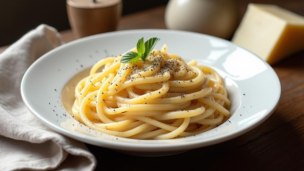 elegant cacio e pepe