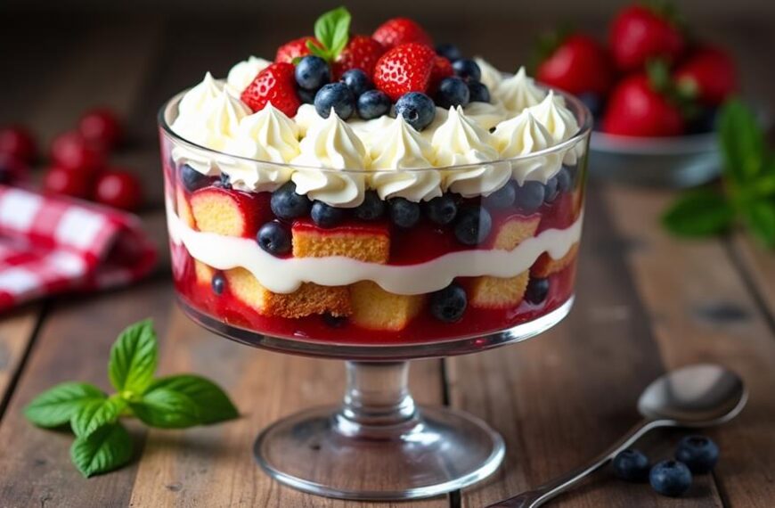 festive fruit and custard