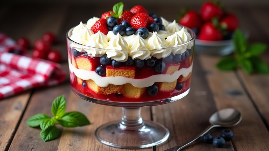 festive fruit and custard