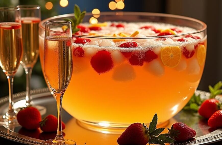 festive sparkling wine punch