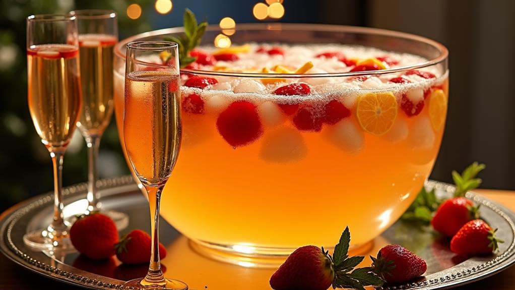 festive sparkling wine punch