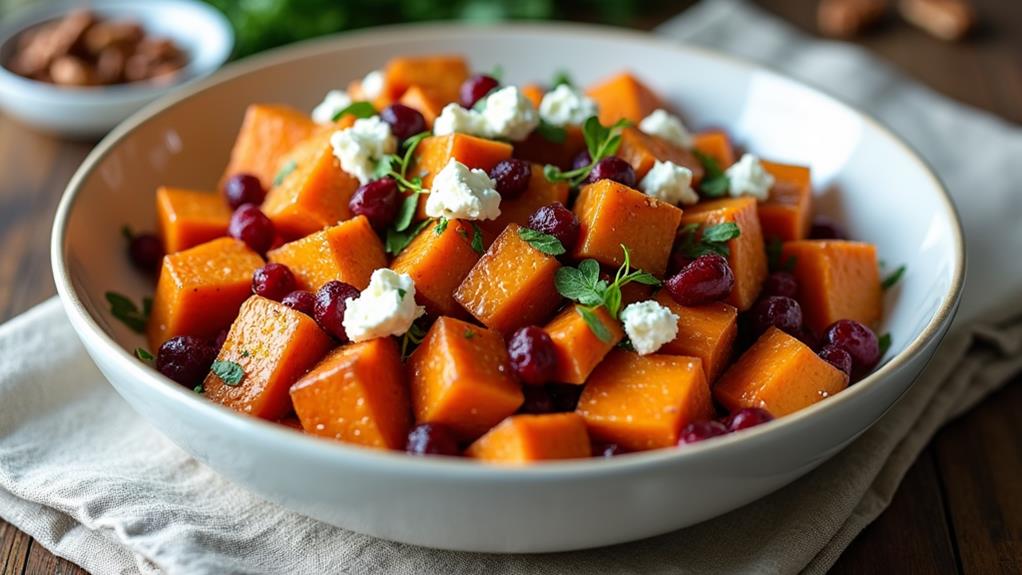 feta cranberry sweet potato salad