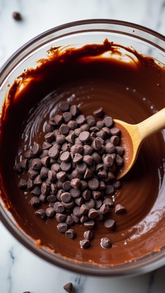 fold in chocolate chips