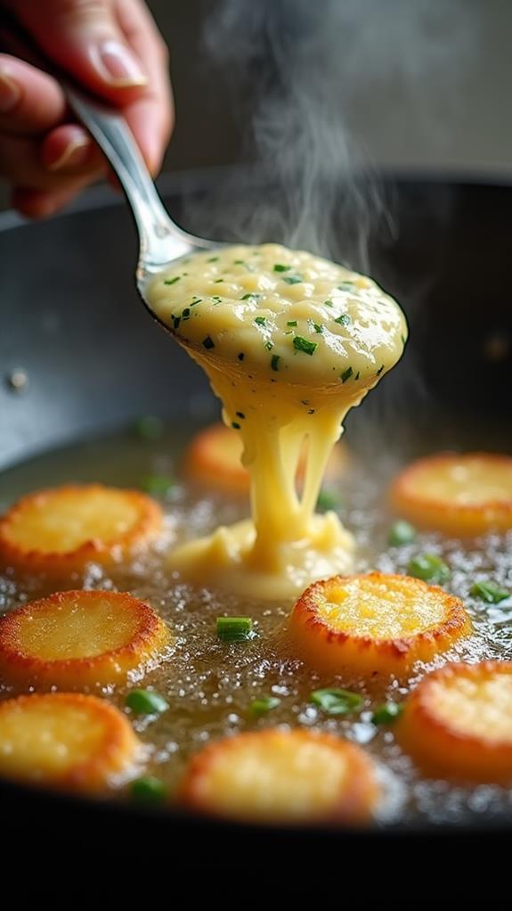fry batter in oil