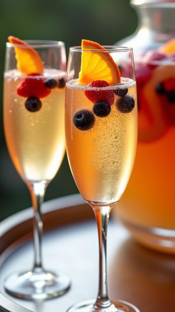 garnish glasses with fruit