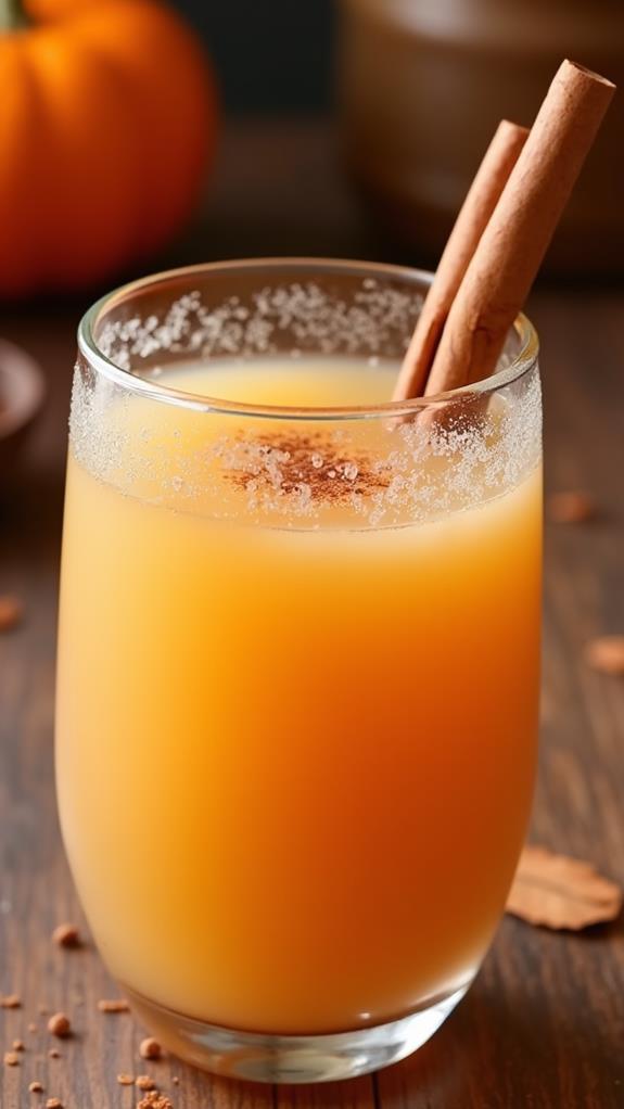 garnish using cinnamon sticks