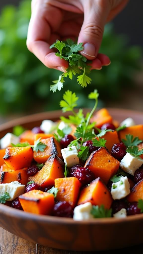 garnish with fresh herbs