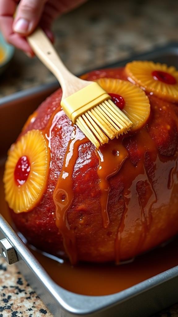 glaze application for ham