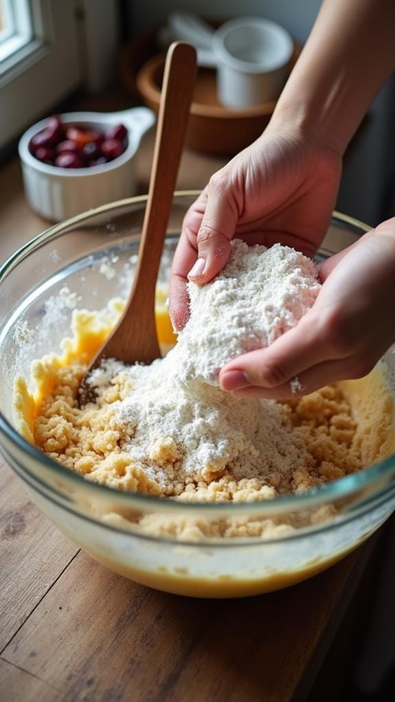 gradual flour addition process