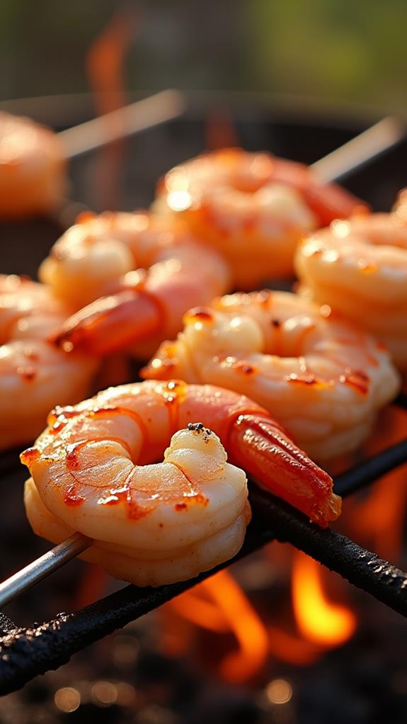 grill skewers until shrimp