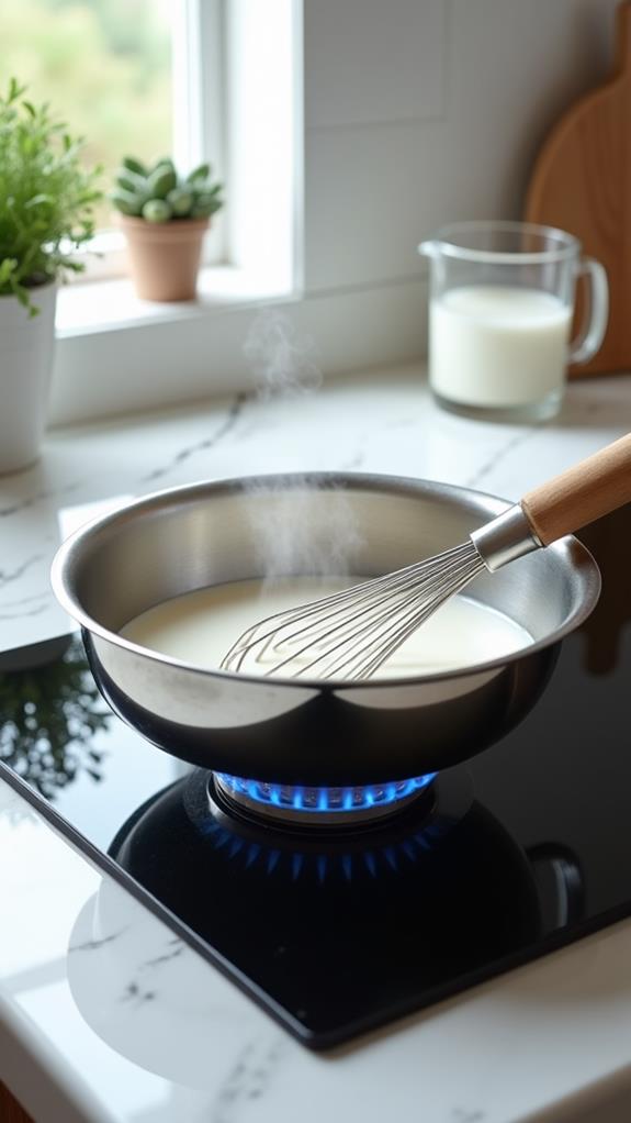 heat milk for addition