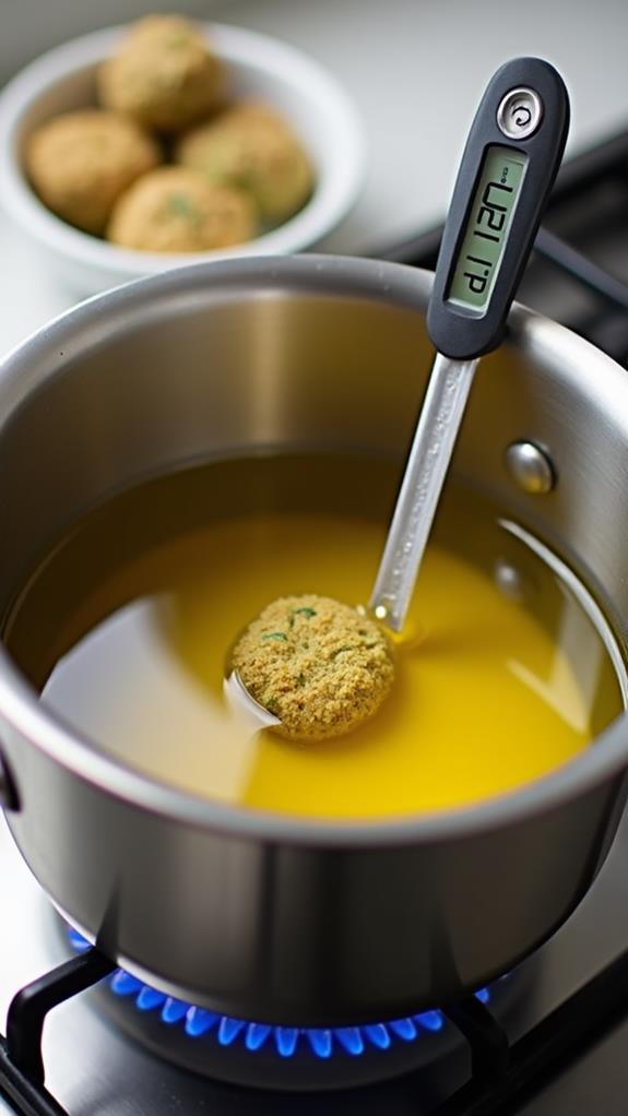 heat oil for frying