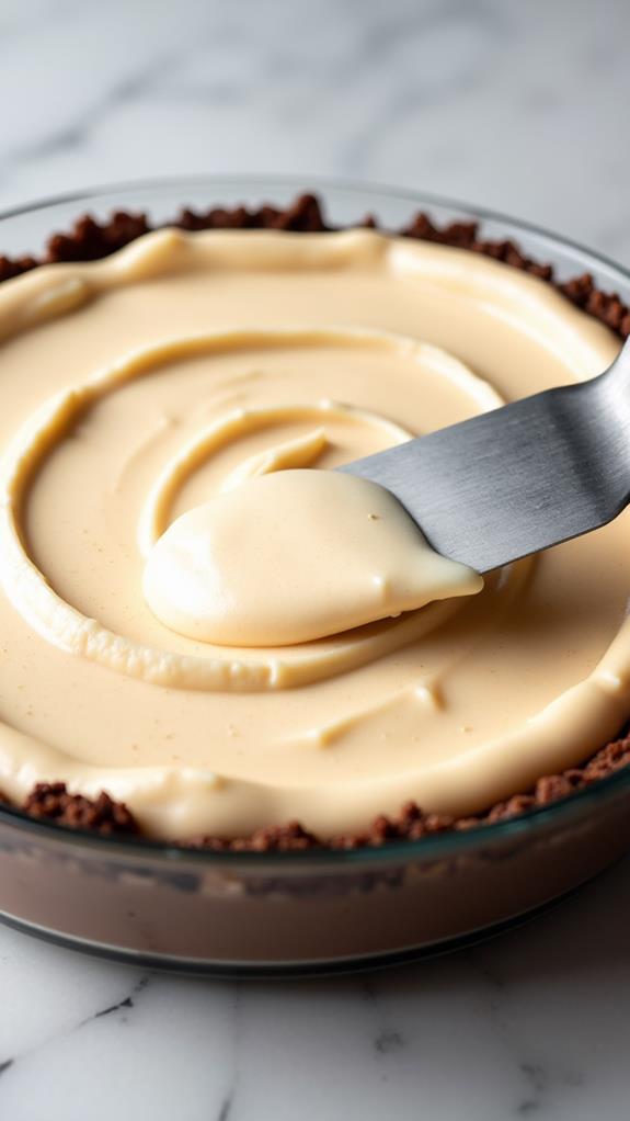 incorporate rum mousse layer