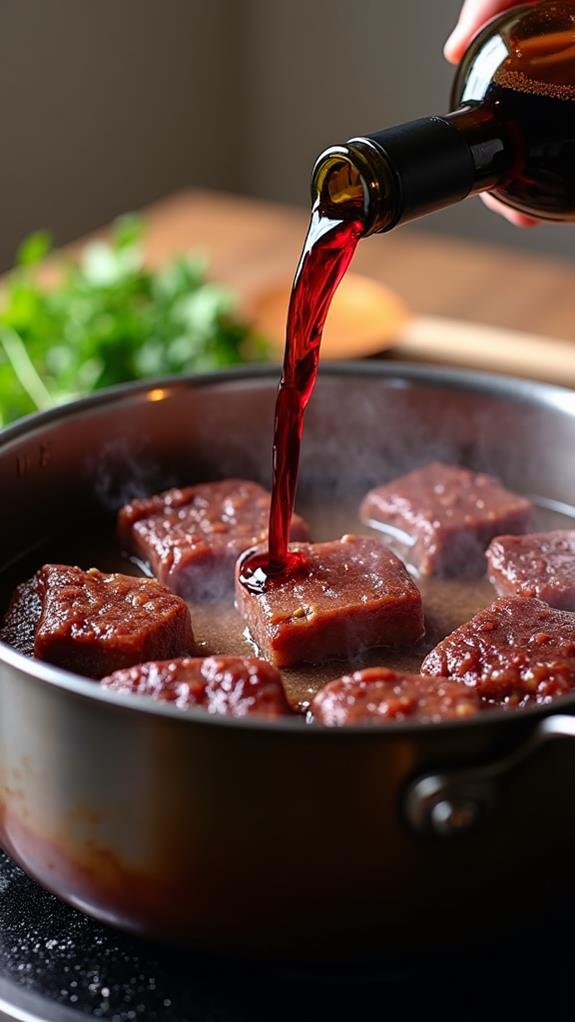 incorporate wine simmer gently