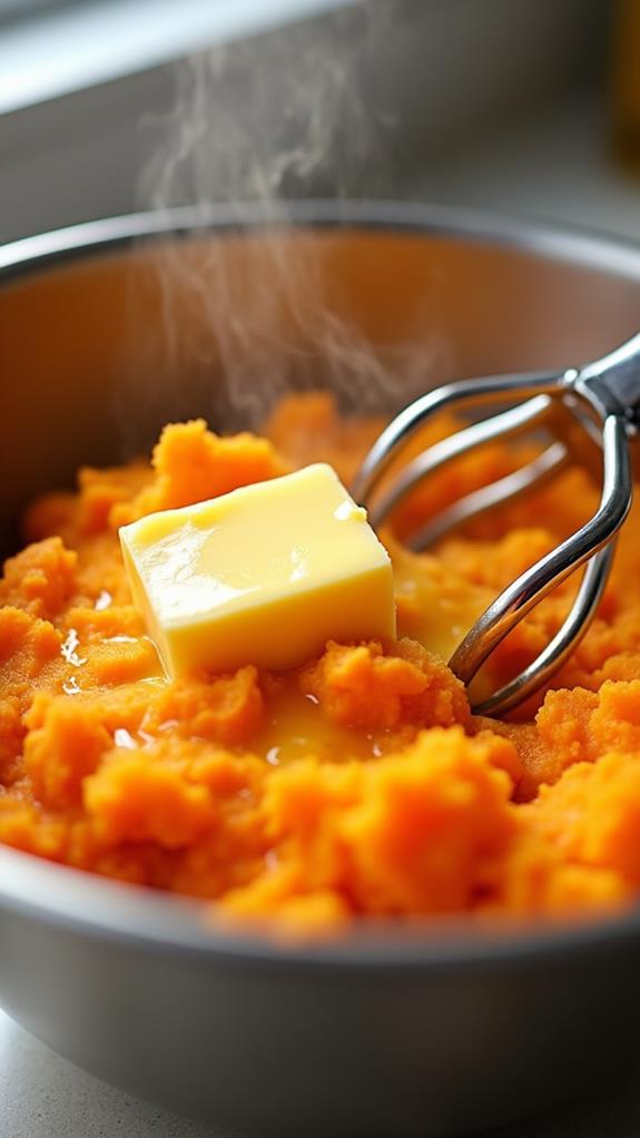 mash potatoes with butter