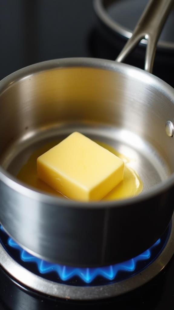 melt butter in pot