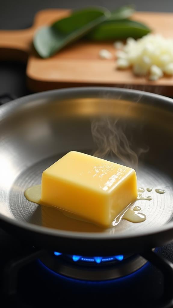 melt butter in skillet