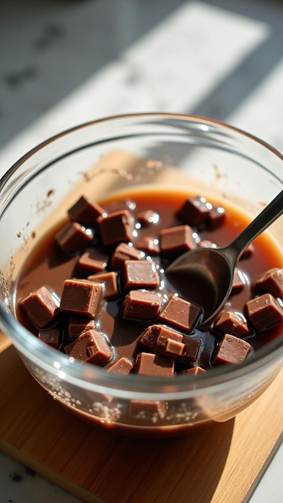 melt chocolate and butter