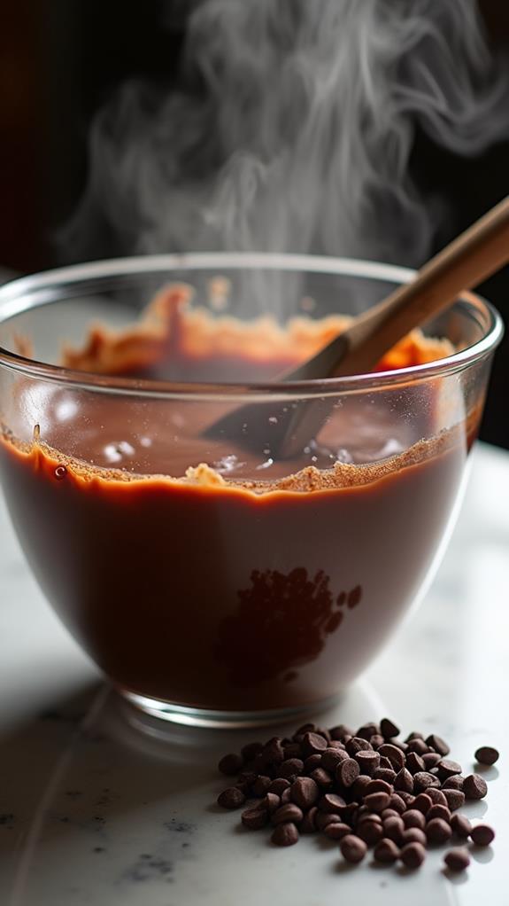 melt chocolate for topping