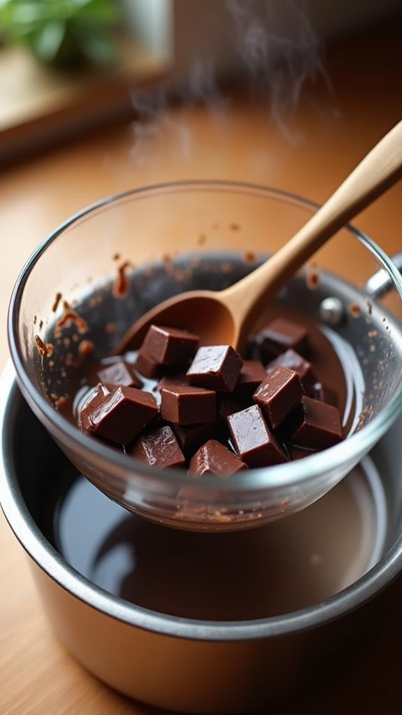 melt chocolate using steam
