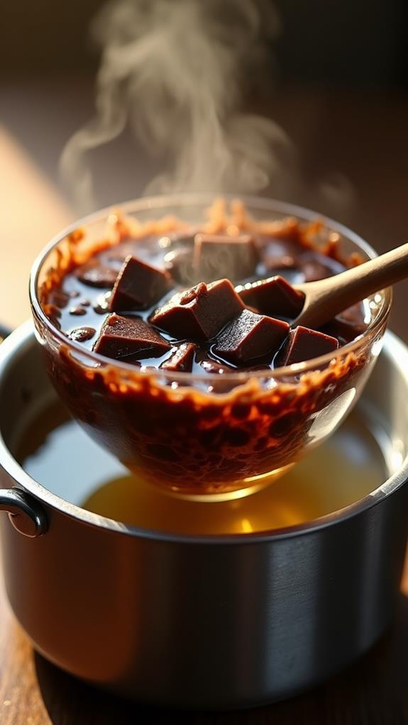 melt chocolate with oil
