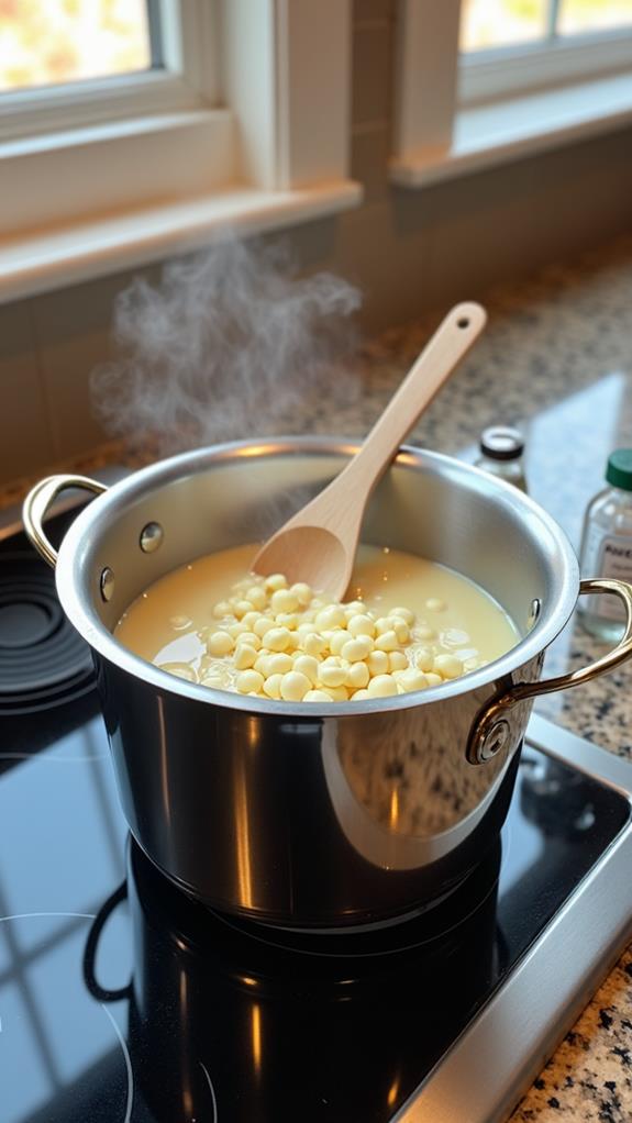 melt white chocolate mixture