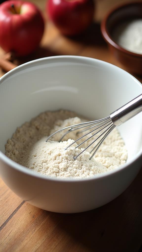 mix dry ingredients thoroughly