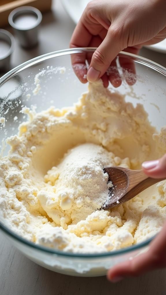 mix flour and salt