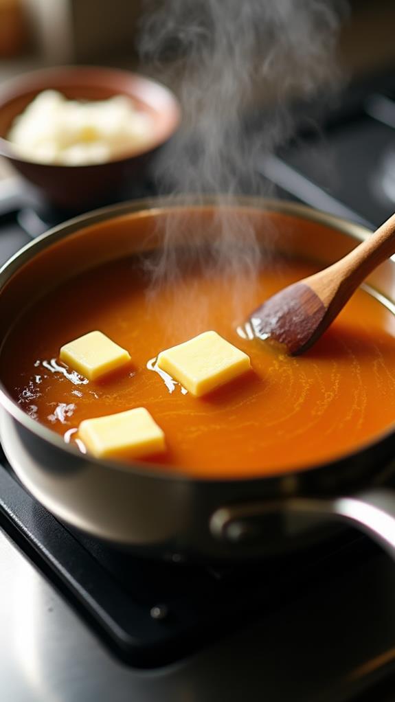 mix in butter miso