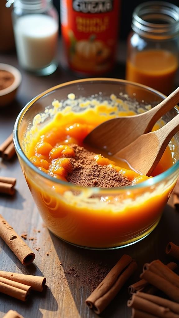 mix pumpkin filling ingredients