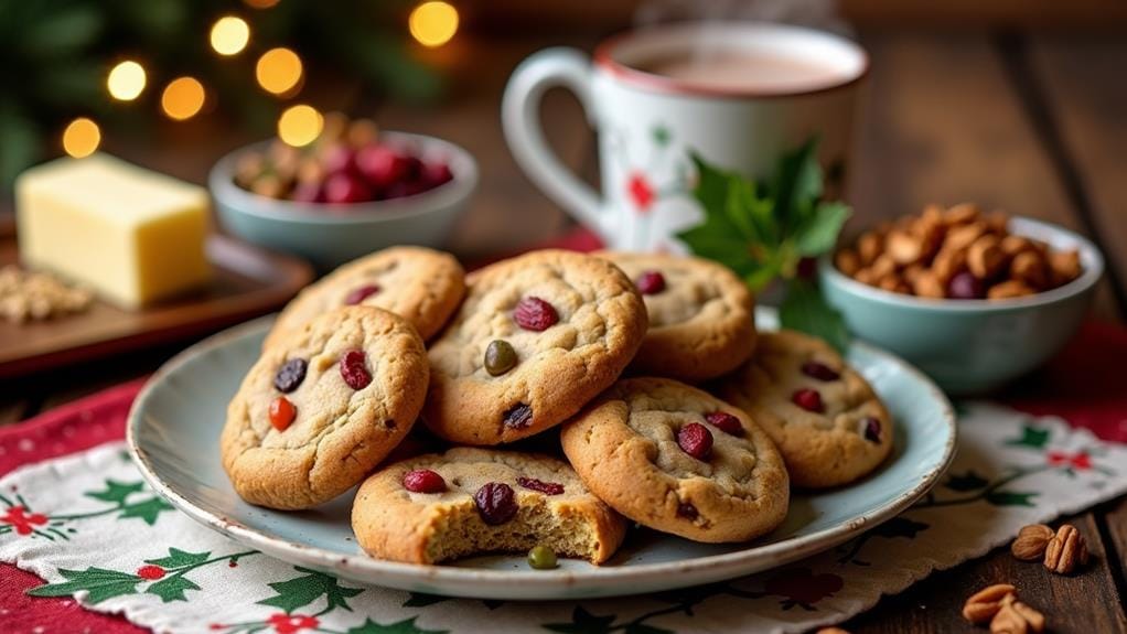 nutty fruitcake inspired cookies