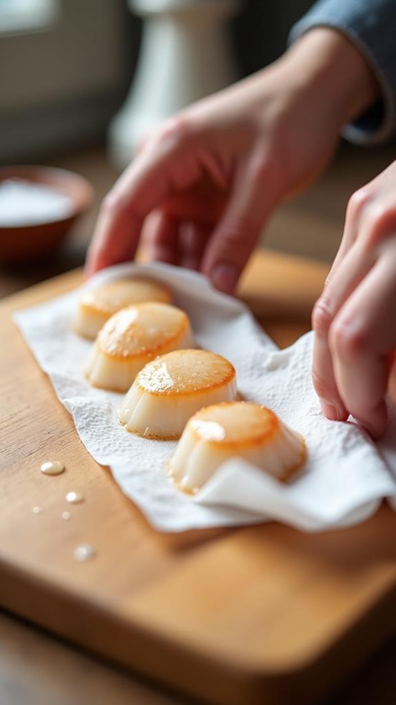 pat scallops dry thoroughly