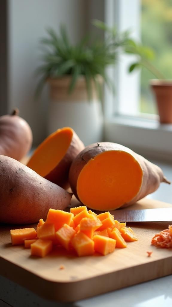 peel and chop potatoes