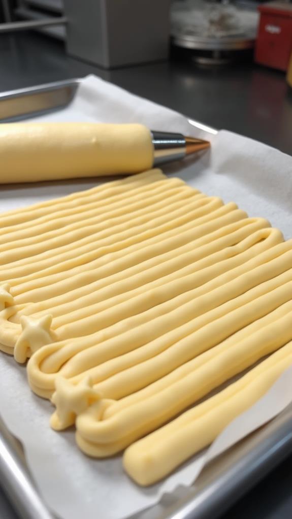 pipe and freeze dough