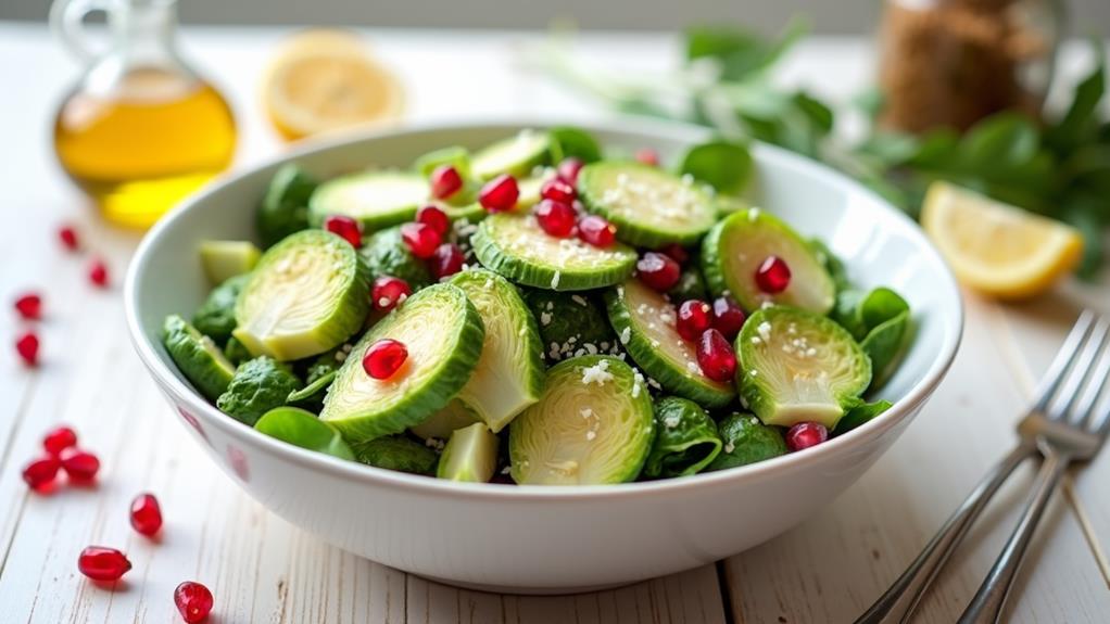 pomegranate brussels sprout salad