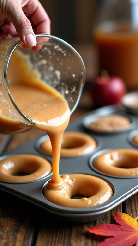 pour batter into pan
