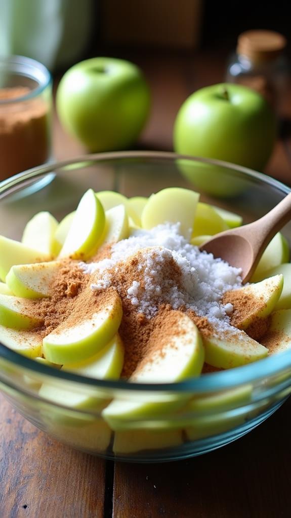 prepare apple filling mixture