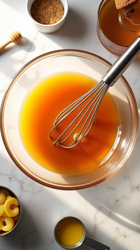 prepare glaze mixture ingredients