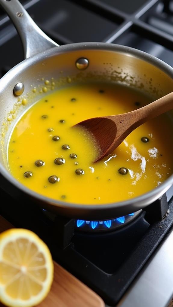 prepare lemon caper sauce