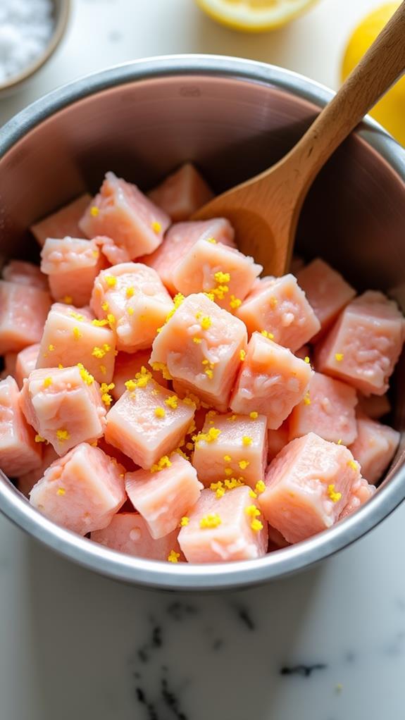 prepare lobster meat mixture